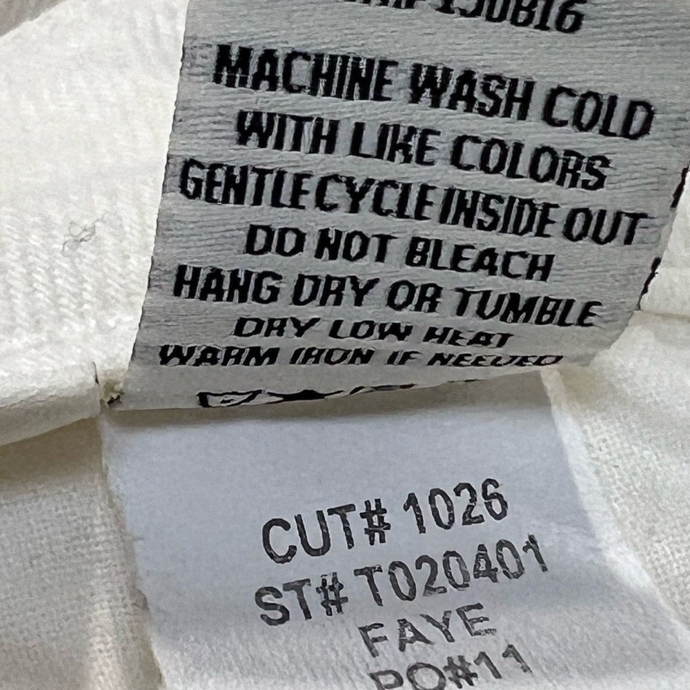 New Trave Faye Off White Jeans Size 28 Raw Hem Split Seam 5 Pocket NWOT - Picture 11 of 11